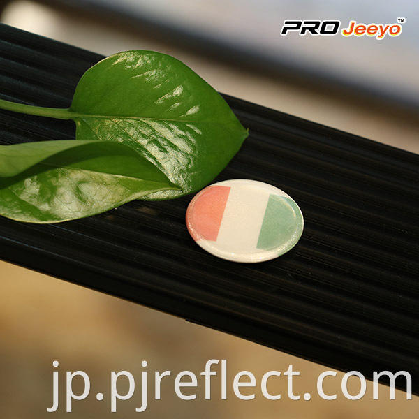 Reflective High Visibility Security Italia Flag Pin Brooch